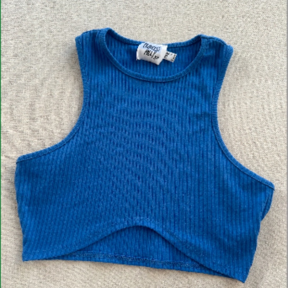 Princess Polly Blue Crop Top